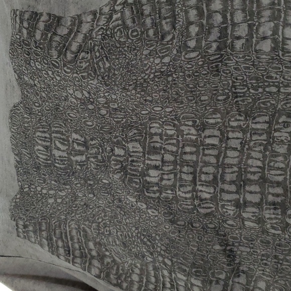 Lauren Moshi Gray Burnout Full Zip Hoodie with Graphic Design in the Back - Picture 7 of 7